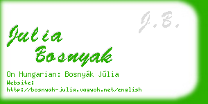 julia bosnyak business card